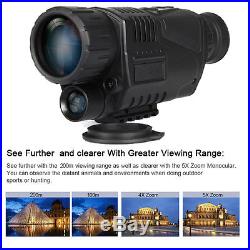 Night Vision WG-37 Digital IR Monocular Record 8G DVR Photo+2x14500 Battery Kit