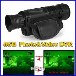 Night Vision WG-37 Digital IR Monocular Record 8G DVR Photo+2x14500 Battery Kit