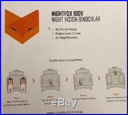 Nightfox 100V Widescreen Digital Night Vision Infrared Binocular Zoom 3x20
