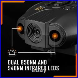 Nightfox Swift 2 Pro Night Vision Goggles with Adjustable Head Strap, 32GB Memory