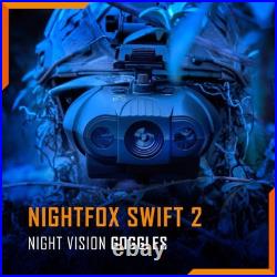 Nightfox Swift 2 Pro Night Vision Goggles with Adjustable Head Strap, 32GB Memory