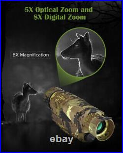 P15S 5X Optical Zoom 8X Digital Zoom Digital Night Vision 16GB Monocular Scope