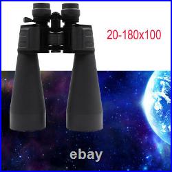 Powerful 20-180x100 Zoomable Optics Binoculars light Night Vision Telescope BLK
