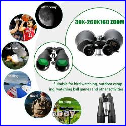 Professional Zoom 30-260X160 Binoculars HD Night Vison Telescope Hunting Camping