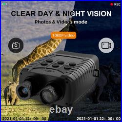 Rechargeable 3 Inch Screen 400m IR Night Vision Binoculars Goggles with32GB Card