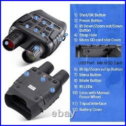 Rexing B1 Infrared Night Vision Binoculars LCD Screen Video Recording Digital