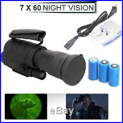 Rongland Infrared Night Vision IR Monocular Telescopes 7x60+3x CR123A+Charger