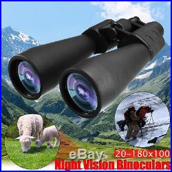 Sakura 20x-180x100 HD Zoom Binoculars Night Vision Optical Green Lens Telescopes