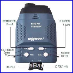 Solomark Blue-infrared View in The Dark Night Vision Monocular Illuminator