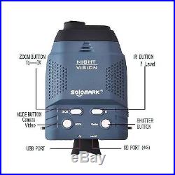 Solomark Night Vision Monocular Blue-infrared Illuminator Allows Viewing in t