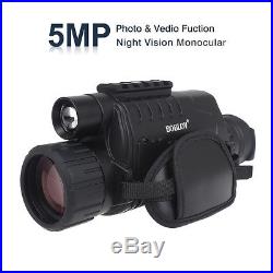 Tactical IR Infrared Night Vision Monocular Scope 200m 5X40 Zoom Record DVR 8G