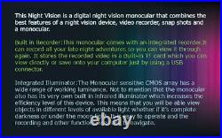 Tactical Night Vision Monocular Infrared Telescope HD Spotting Hunting Binocular