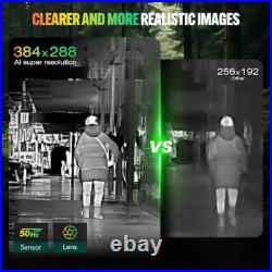 Thermal Imaging Monocular 384 x 288 Ai Resolution, 15mm 60Hz Thermal Night Vision