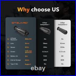 Thermal Imaging Monocular 384 x 288 Ai Resolution, 15mm 60Hz Thermal Night Vision