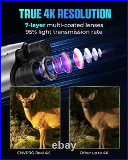 True 4K Night Vision Binoculars, Infrared Goggles with Full-Color Low-Light Im