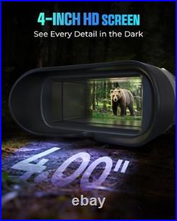 True 4K Night Vision Binoculars, Infrared Goggles with Full-Color Low-Light Im