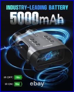 True 4K Night Vision Binoculars, Infrared Goggles with Full-Color Low-Light Im