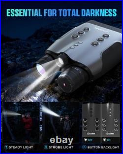 True 4K Night Vision Binoculars, Infrared Goggles with Full-Color Low-Light Im