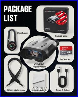 True 4K Night Vision Binoculars, Infrared Goggles with Full-Color Low-Light Im