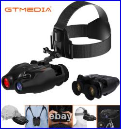 US Head Mounted 3D Night Vision Goggles 5X Zoom 850nm Infrared Binoculars Camera