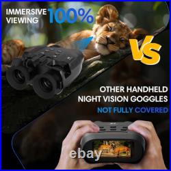 US Head Mounted 3D Night Vision Goggles 5X Zoom 850nm Infrared Binoculars Camera