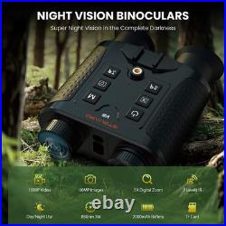 V6Pro Night Vision Goggles 4K Binoculars Telescopes Outdoor Hunting Surveillance