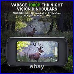 VABSCE Digital Night Vision Binoculars for Complete Darkness 1080p FHD Video