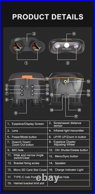 VRNV100 3D VR Head-mounted Night Vision Telescope 8K 96MP HD 8X Digital Zoom VRNV100 3D VR Head-mounted Night Vision Telescope 8K 96MP HD 8X Digital Zoom