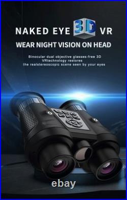 VRNV300 3D IR Night Vision Binoculars 4K UHD 6x Digital Zoom Camera Head Mounted