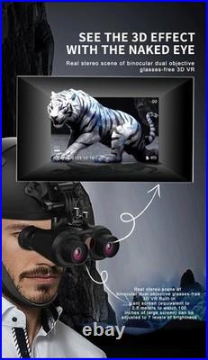 VRNV300 3D IR Night Vision Binoculars 4K UHD 6x Digital Zoom Camera Head Mounted