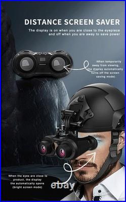 VRNV300 3D IR Night Vision Binoculars 4K UHD 6x Digital Zoom Camera Head Mounted