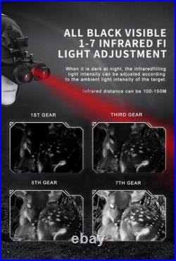 VRNV300 3D IR Night Vision Binoculars 4K UHD 6x Digital Zoom Camera Head Mounted