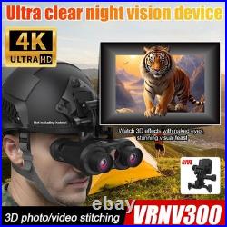 VRNV300 3D Infrared Night Vision Binoculars 4K UHD Video 6x Digital Zoom Camera