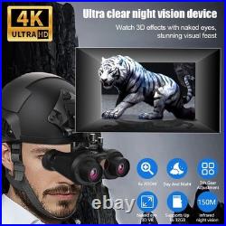 VRNV300 3D Infrared Night Vision Binoculars 4K UHD Video 6x Digital Zoom Camera