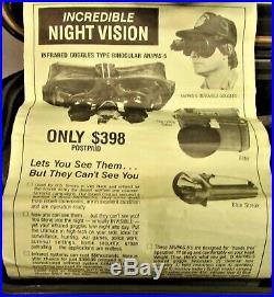 Vintage Israeli Ir Night Vision Goggles / Binoculars N. V. G. 5151 With Case