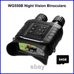 WG550B Night Vision Binoculars Telescope Zoomable Focus Tactical Camcorder 1080P