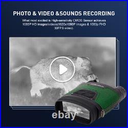 WG600B 1080P Infrared Night Vision Binoculars Audio Recording Hunting Telescope