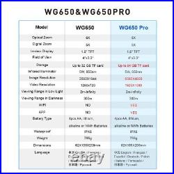 WG650Pro Night Vision Monoculars WiFi APP IR Monocular 6X50 Telescope Camera