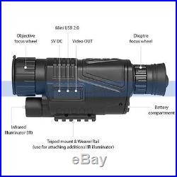 WG-37 5X40 Digital IR Night Vision Monocular 200m Range Takes Photo Video