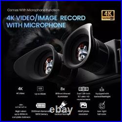 Z9157 Helmet NVG Mounted IR Night Vision Goggles Binocular 4K 8x Digital Zoom